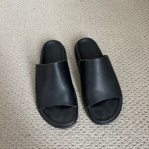 KYMA KALYMNOS Black Leather Sandals